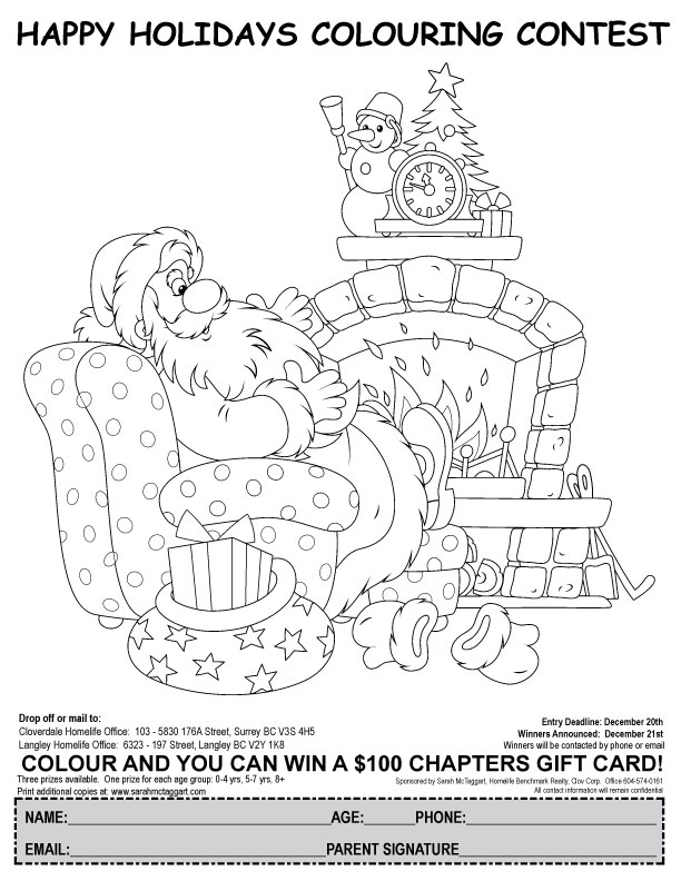 Christmas Colouring Contest Page